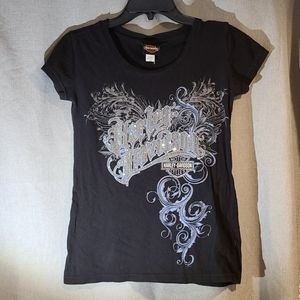 Harley Davidson Sort Sleeve Graphic Tee Sz XS